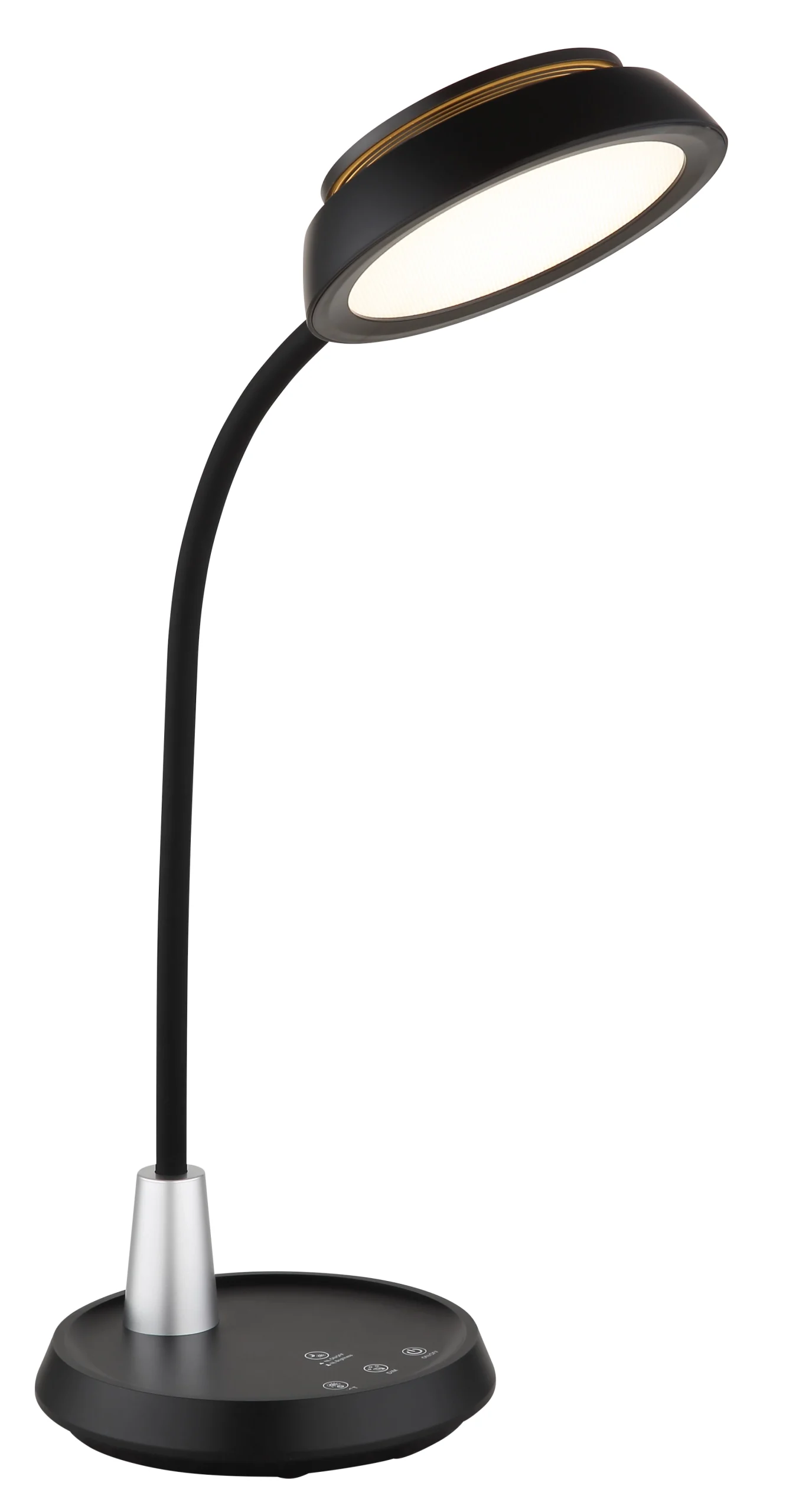 Lampe à poser - plastique noir mat - plastique noir mat - 58496S