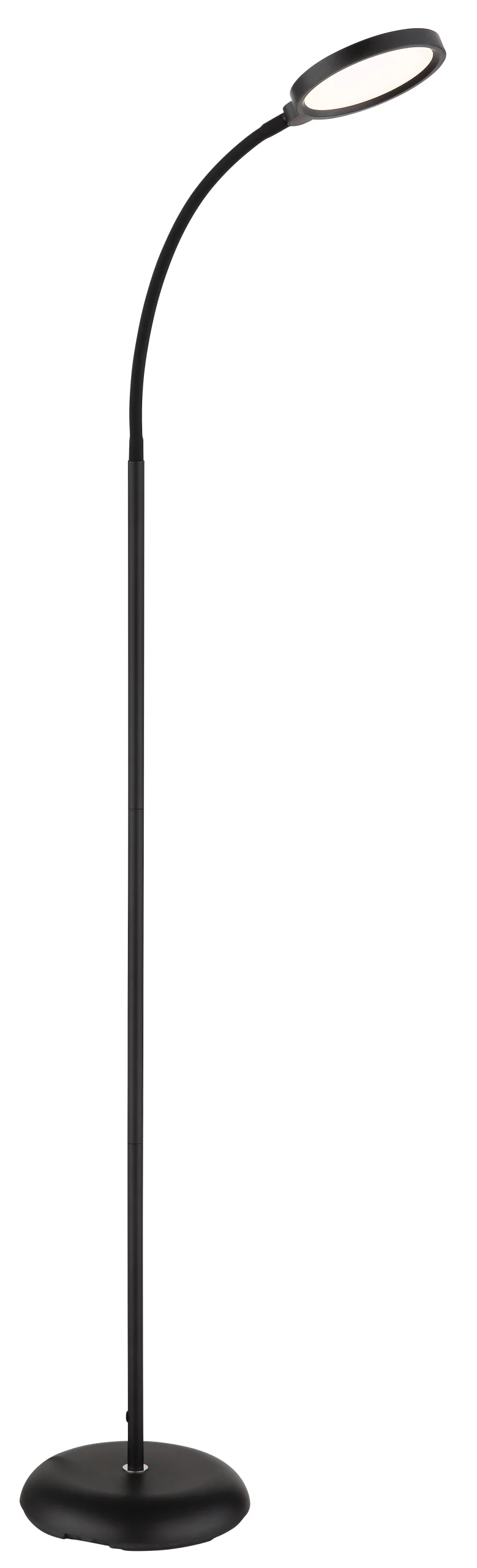 Lampadaire - métal noir mat - plastique noir mat - 58503S