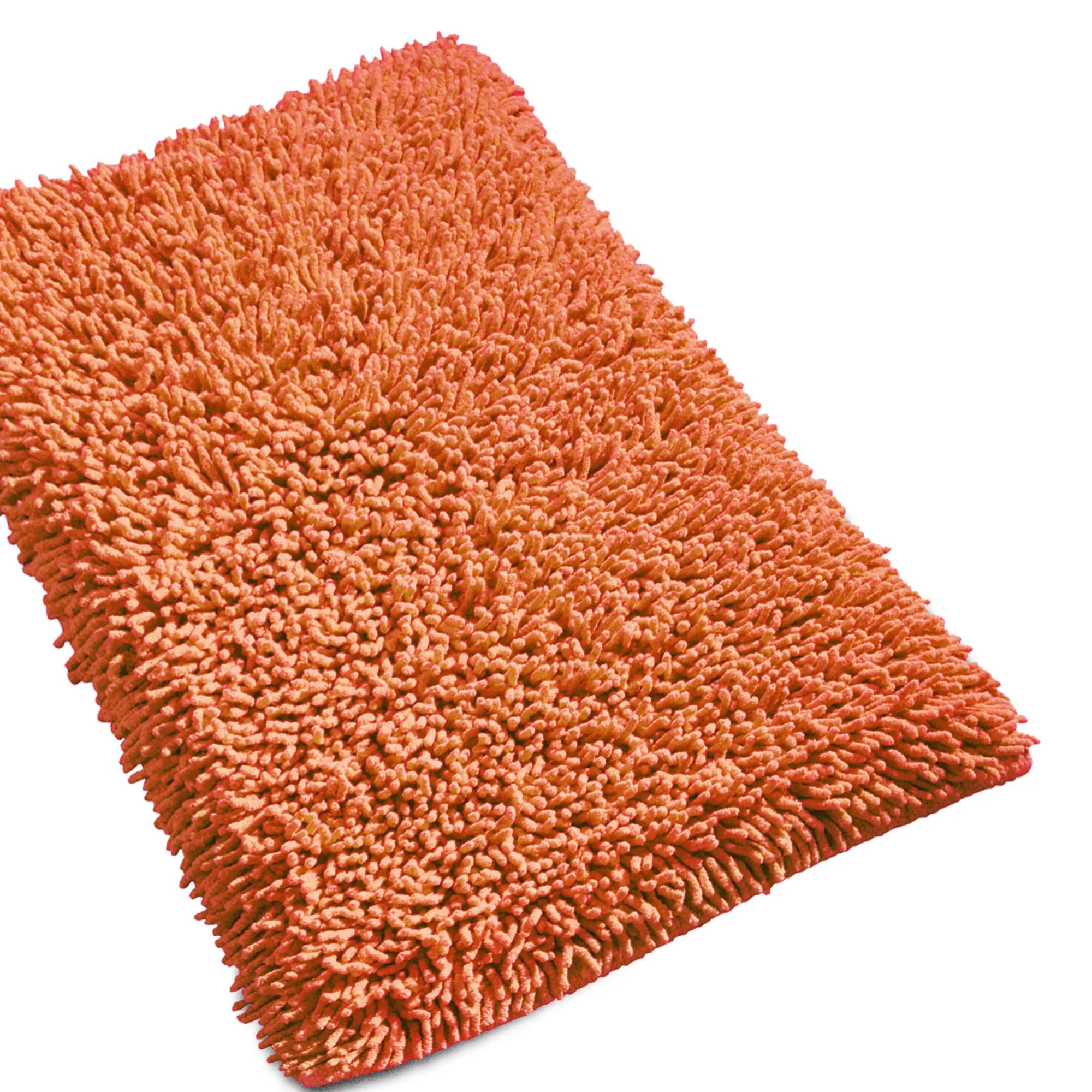 Tapis de bain 50x80 cm CHENILLE Orange Terracotta 1800 g/m2