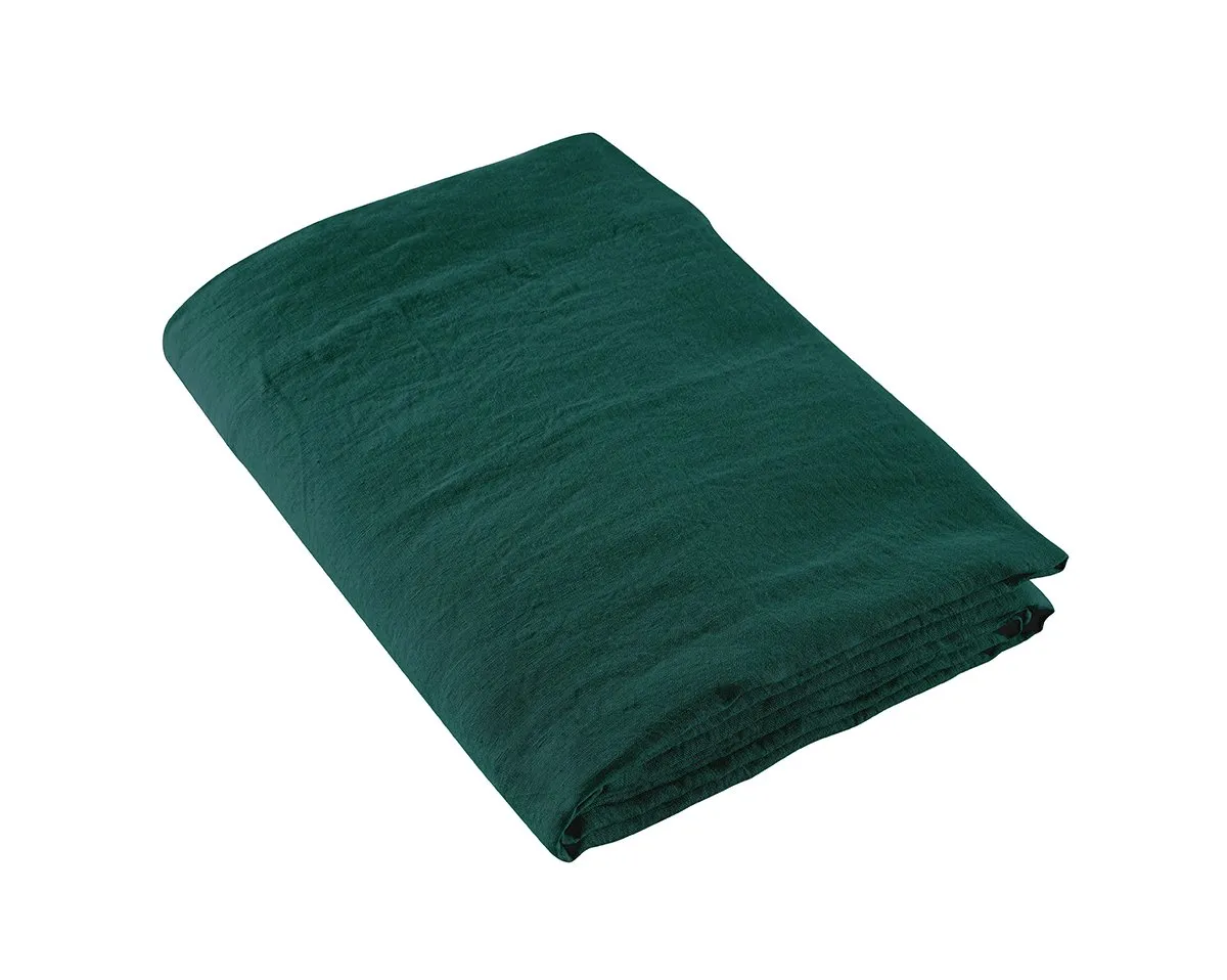 DRAP PLAT Lin Lavé Lina · Vert Sapin