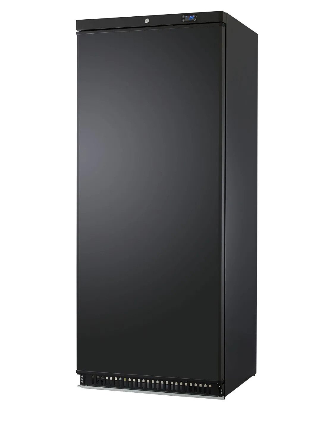 ARMOIRE REFRIGEREE NOIRE. 0/+8°C. INTERIEUR HIPS AVEC 4+1 CLAYETTES. FERMETURE A CLE. 400L Tension : 230V Mono - Puissance (en k