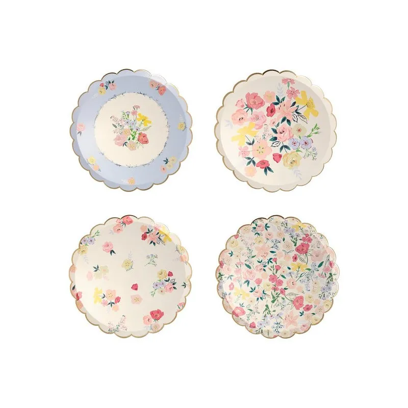 assiettes papier meri meri english garden