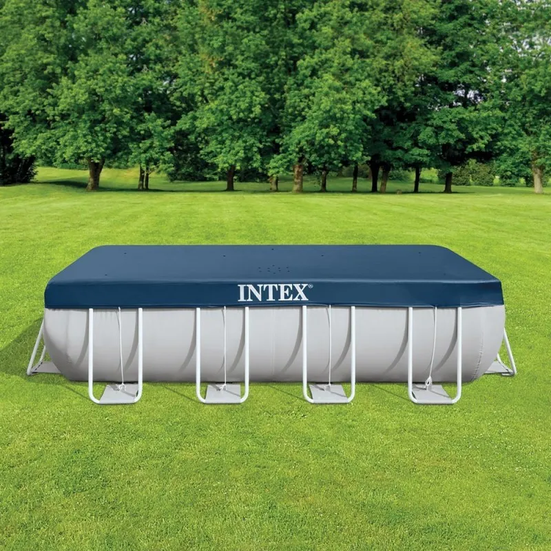 Bache 4x2m pour piscine tubulaire rectangulaire Intex