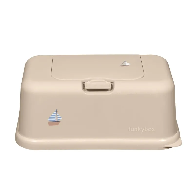 boite a lingettes funkybox beige bateau