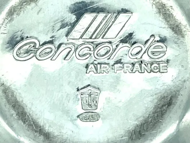 Boîte Sucrier Authentique Du CONCORDE / AIR FRANCE boîte En Étain Signé