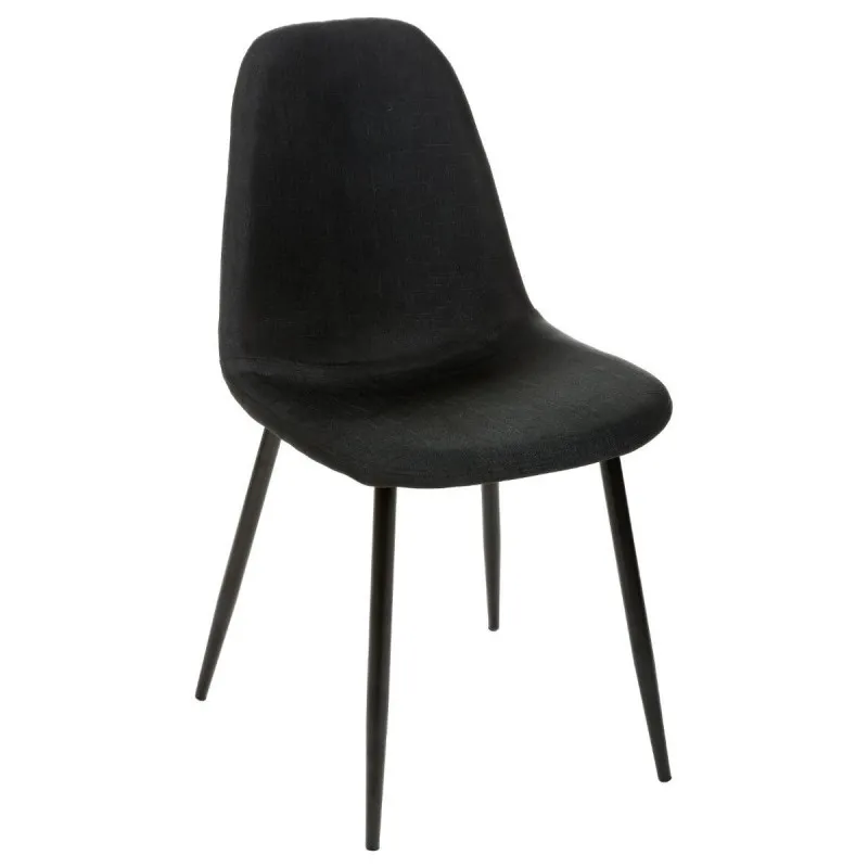 Chaise tissu et métal Tyka noir Atmosphera