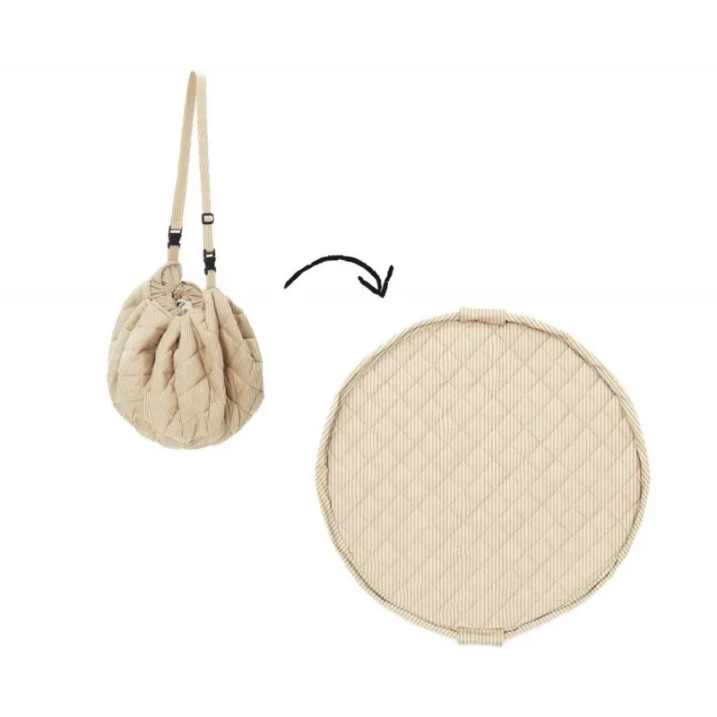 sac de rangement et jeux organic play&go stripes brown