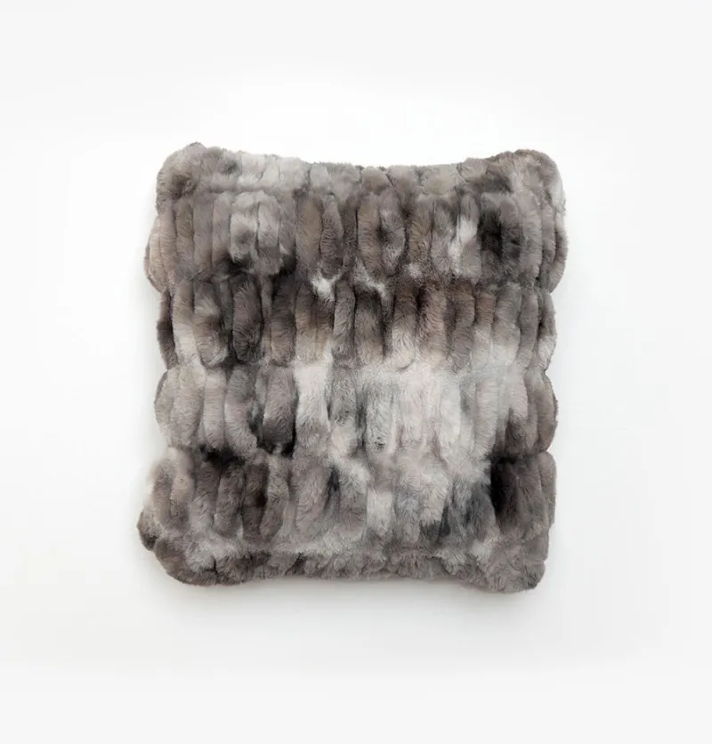 Coussin fourrure Zibeline angora
