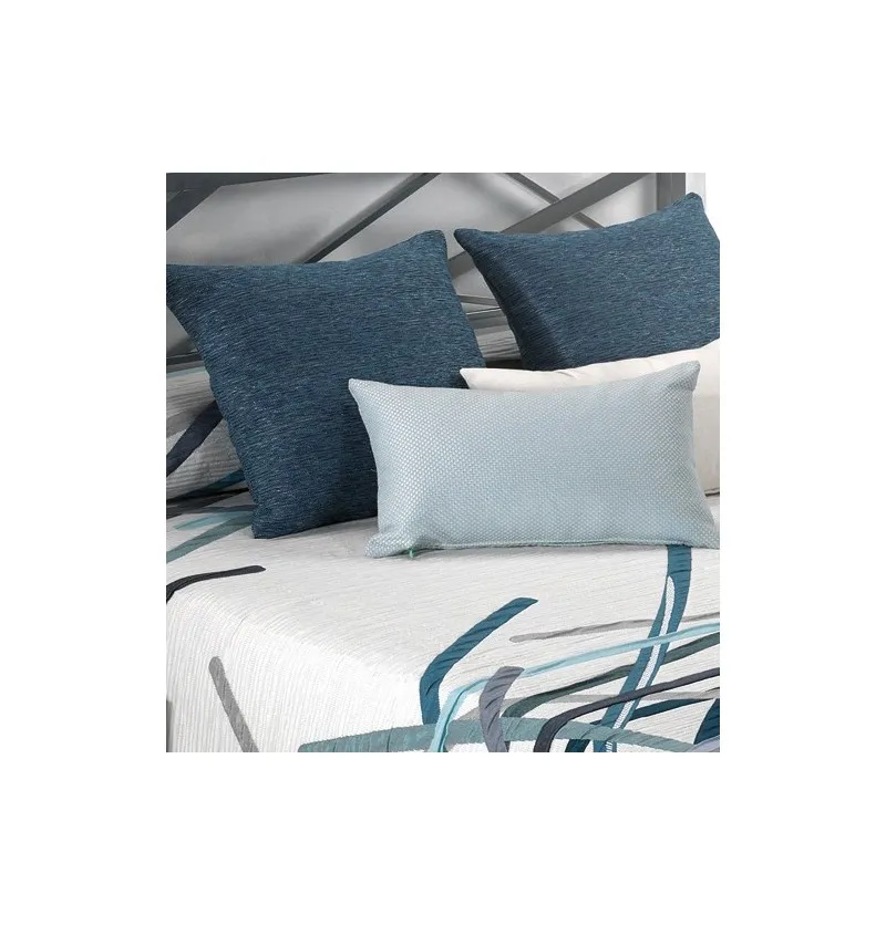 Coussin jacquard Tuenti bleu ciel
