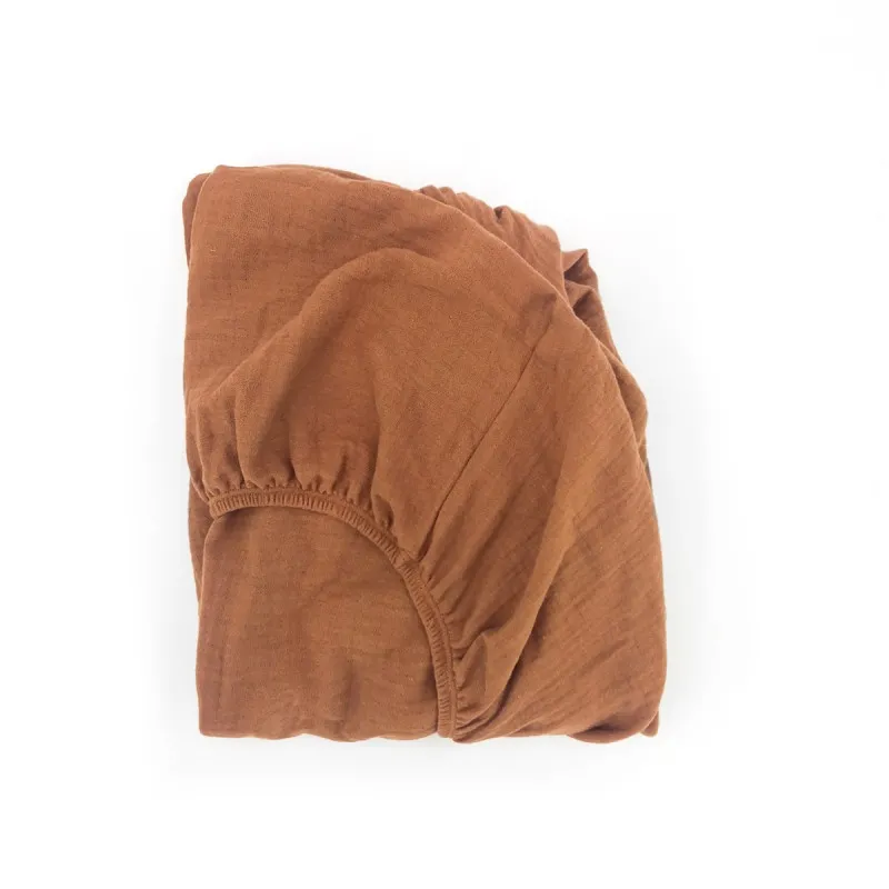 drap housse cocoon caramel powder