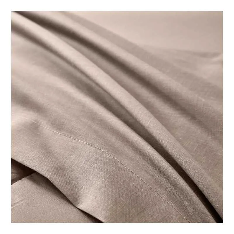 Drap plat lavable confort Taupe