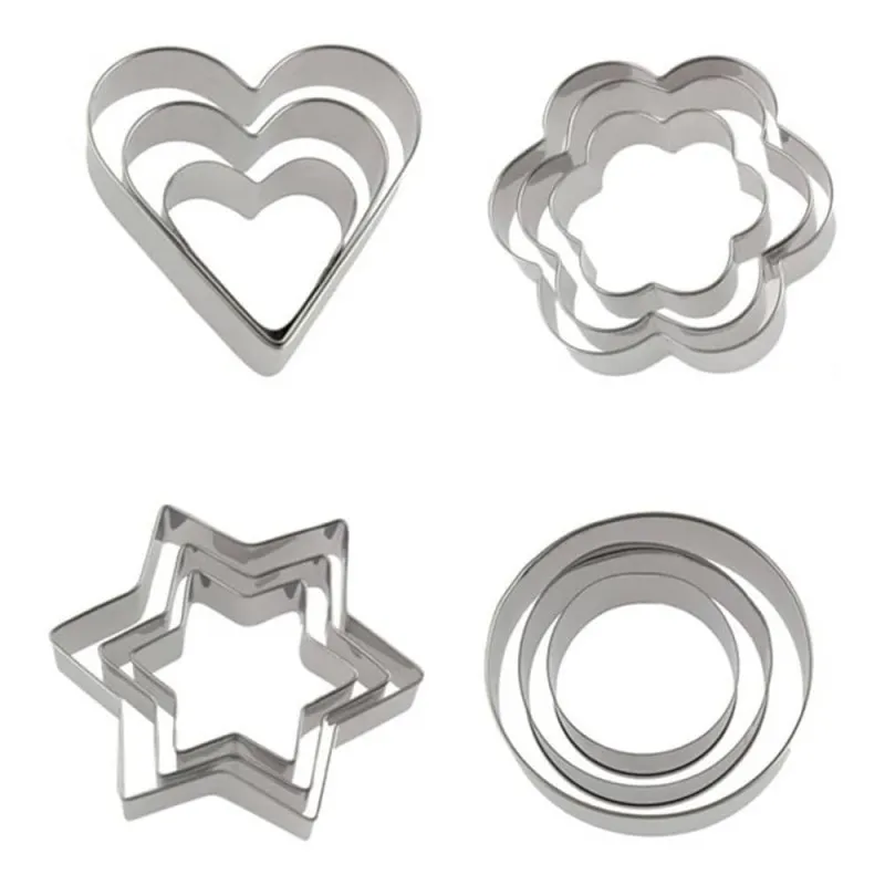 Lot de 12 emporte-pièces assortis