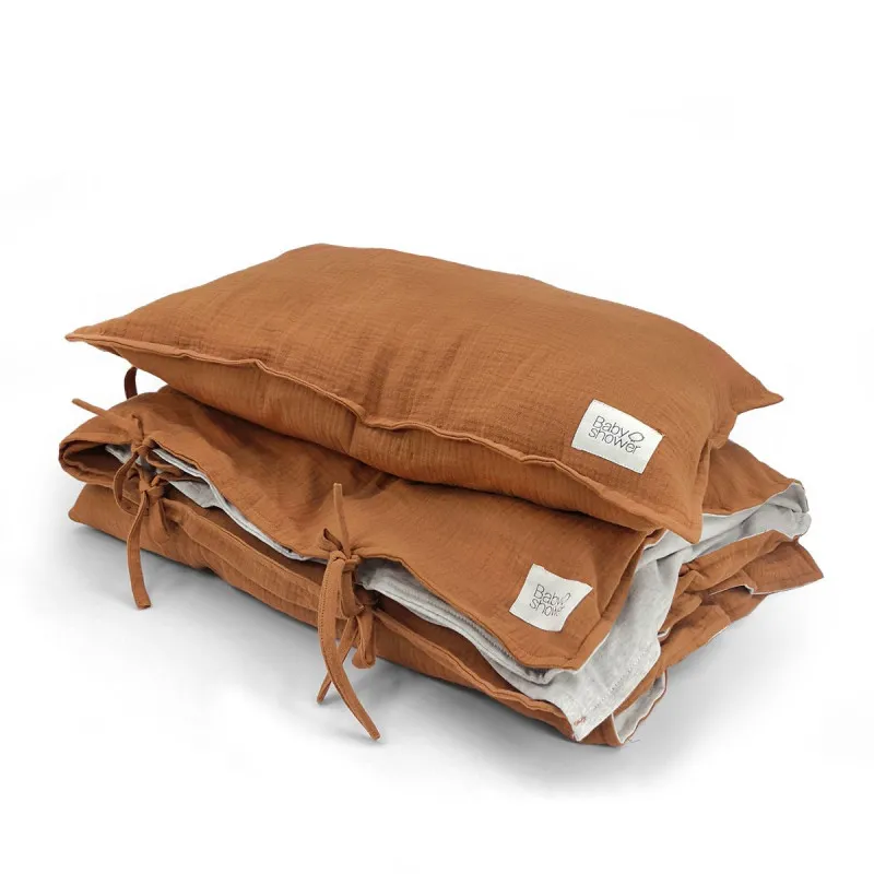 ensemble pour berceau caramel powder