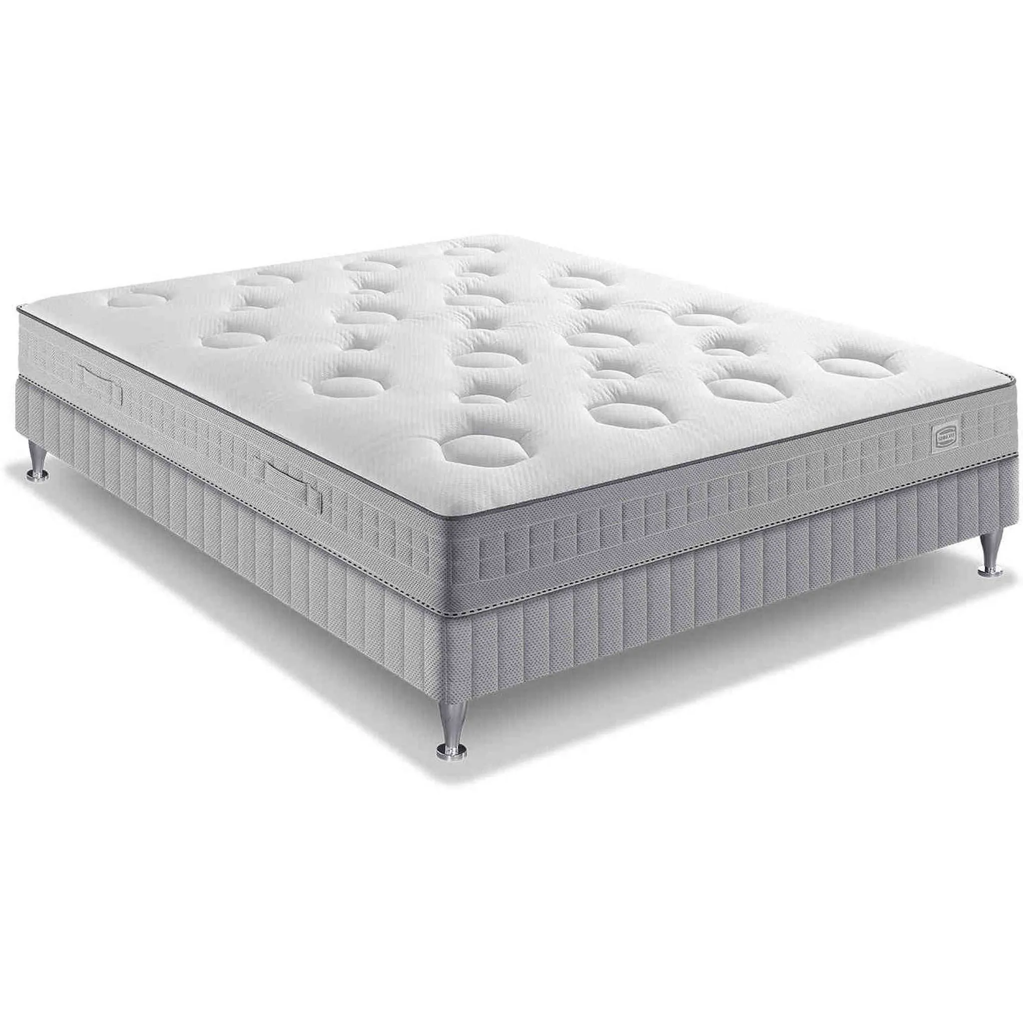Ensemble matelas sommier pieds Simmons 600 ressorts ensachés SW4