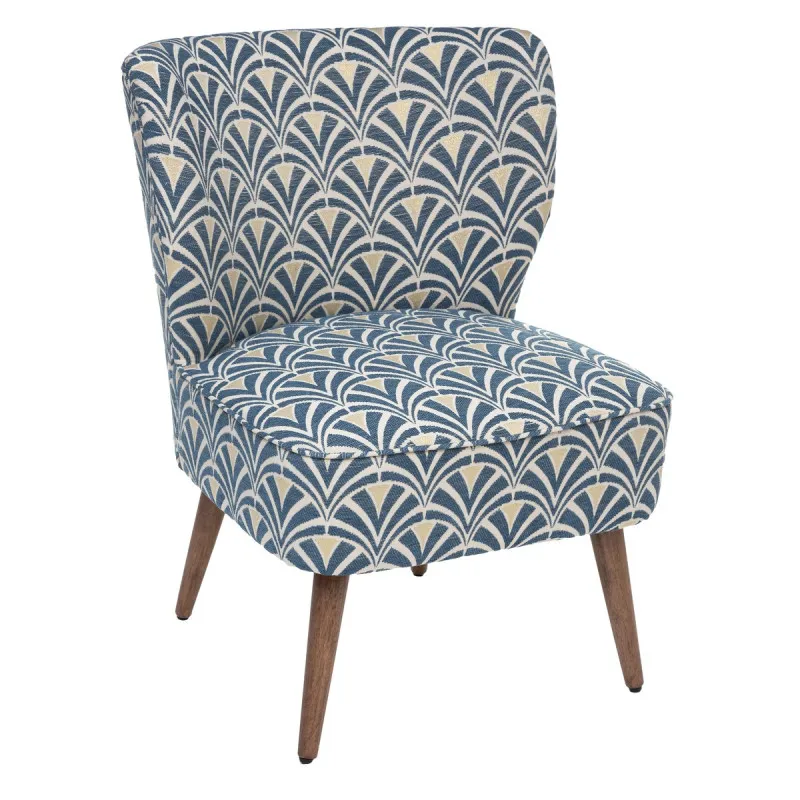 Fauteuil bas Chiara décor bleu Atmosphera