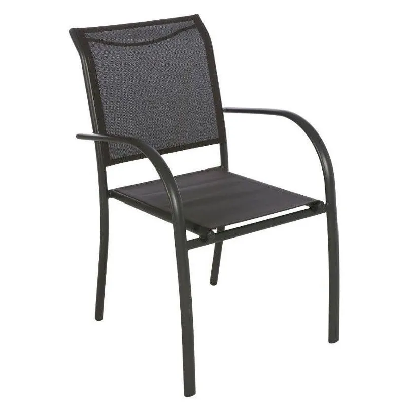 Fauteuil empilable Piazza Hespéride anthracite/graphite