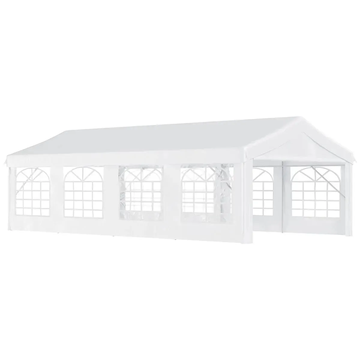Garden Gazebo Marquee Party & Wedding Tent, 8×4 m, Heavy Duty Steel Frame, Waterproof & Rot-Resistant Portable Shelter