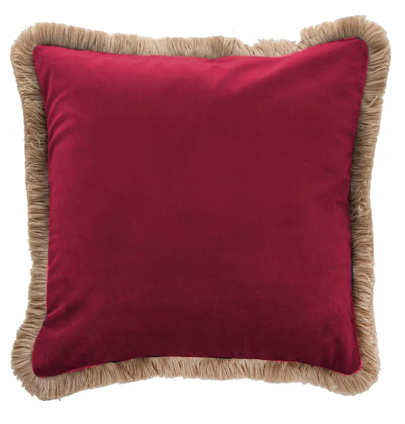 Housse coussin Aflek grenat