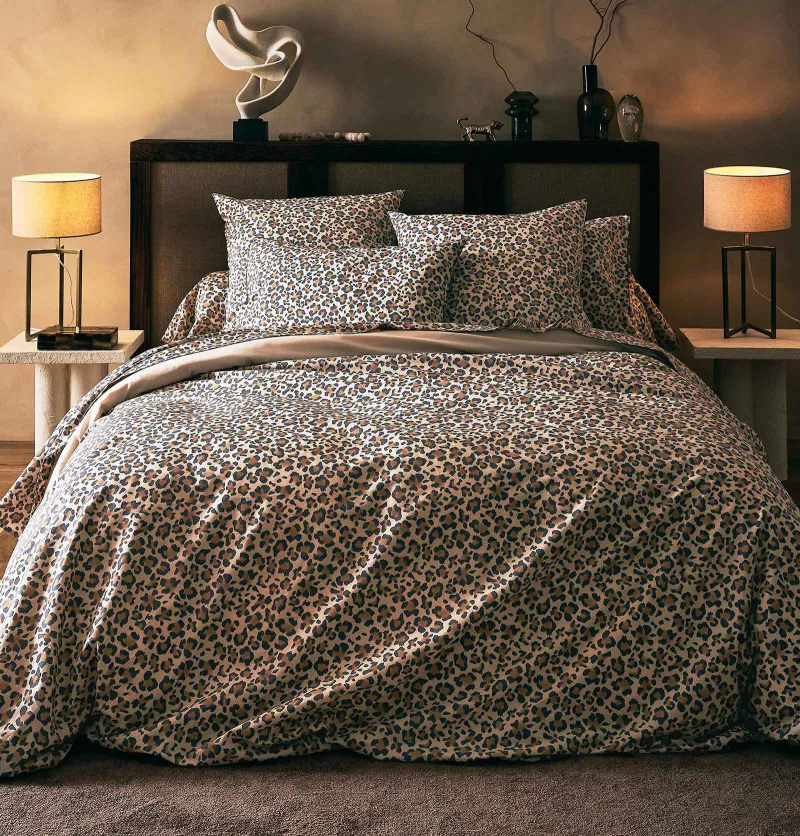 Housse de couette percale Fauve beige