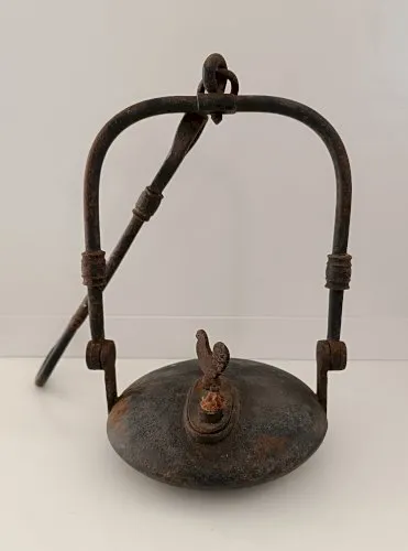 Lampe de mineur rave au coq à feu nu 19ème