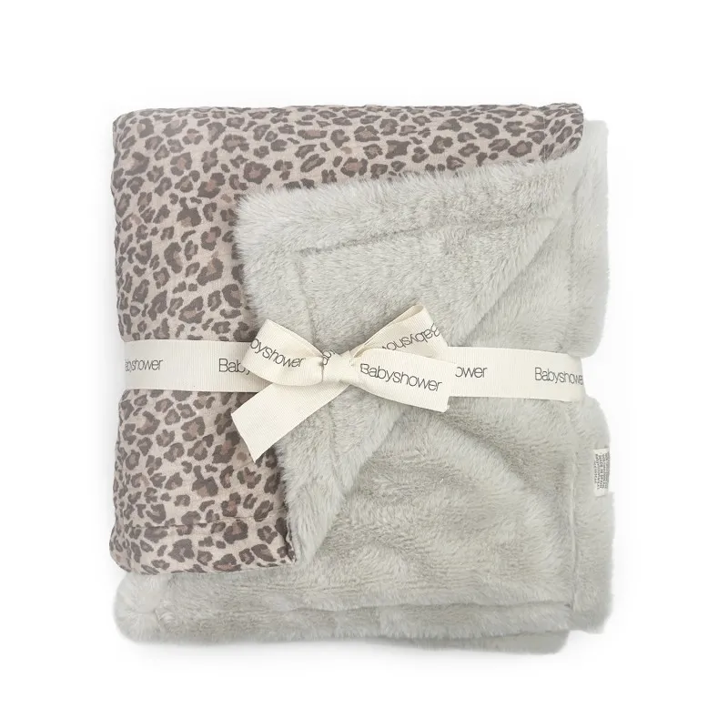 large fleece blanket wild print