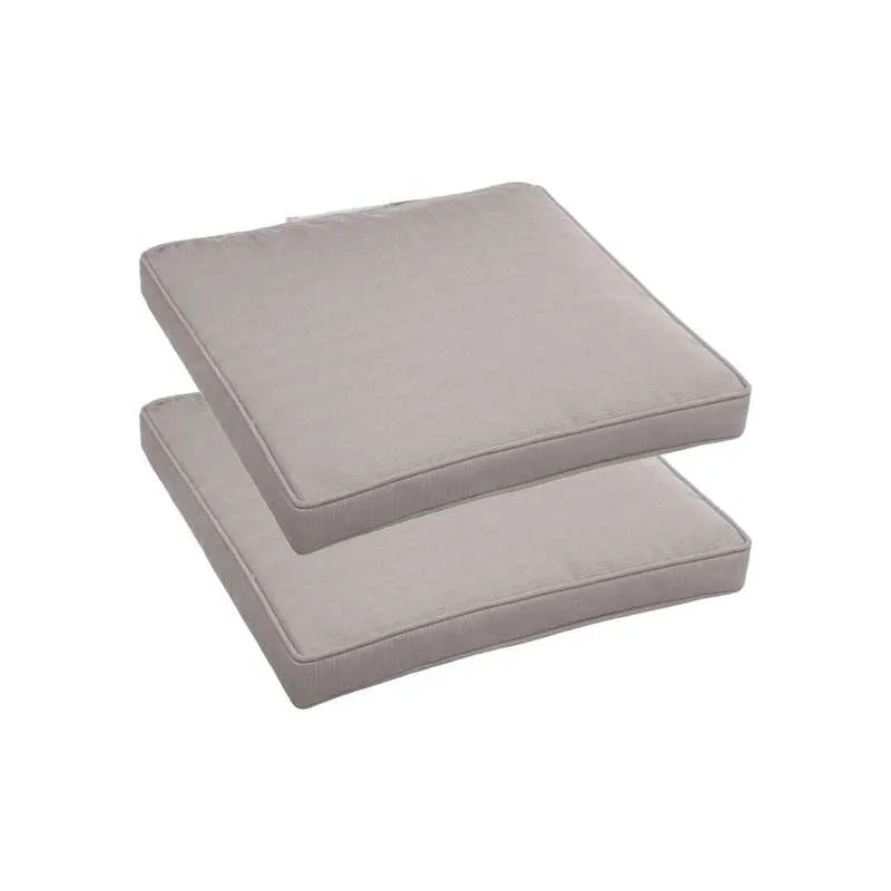 LOT DE 6 GALETTES DE CHAISE 40 X 40 X 4CM TAUPE