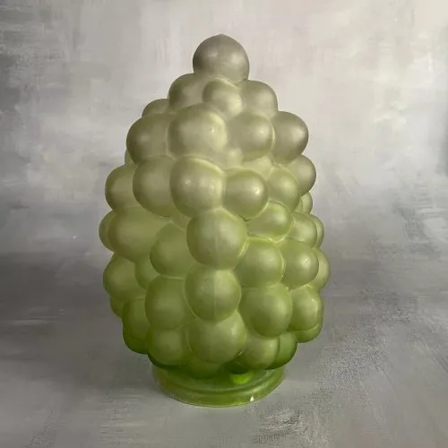 Luminaire abat-jour / globe en verre forme grappe de raisin verte