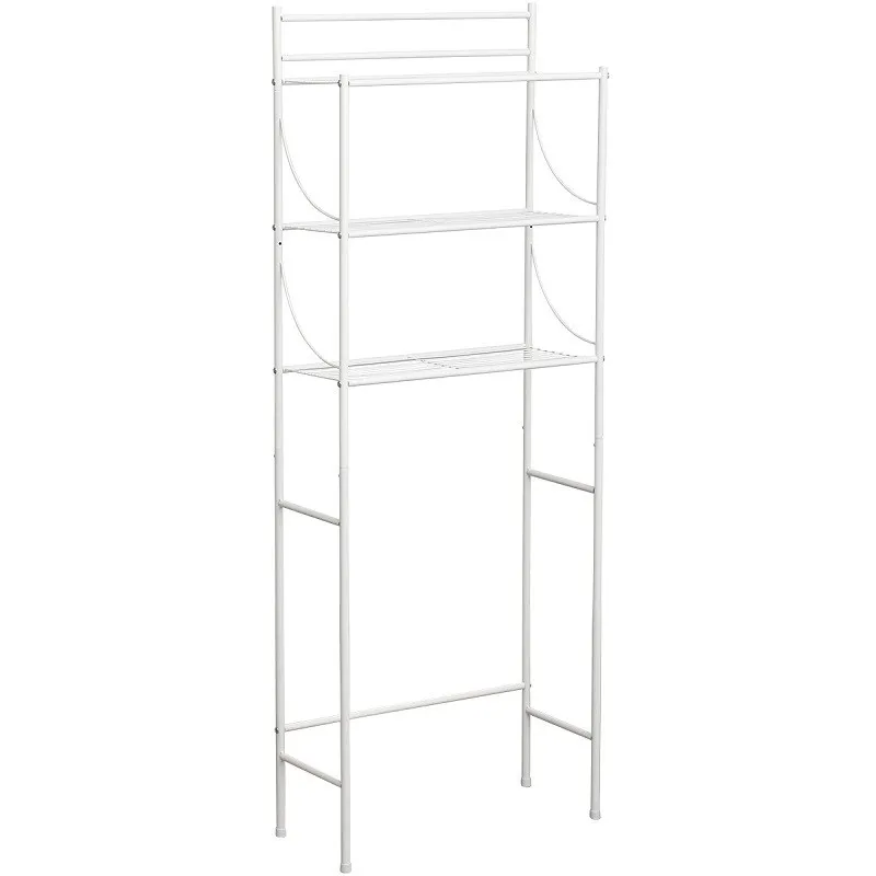 Meuble dessus WC 3 tablettes métal blanc