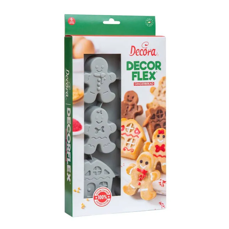 Moule Bonhommes et Maisons Pain d'épices en silicone