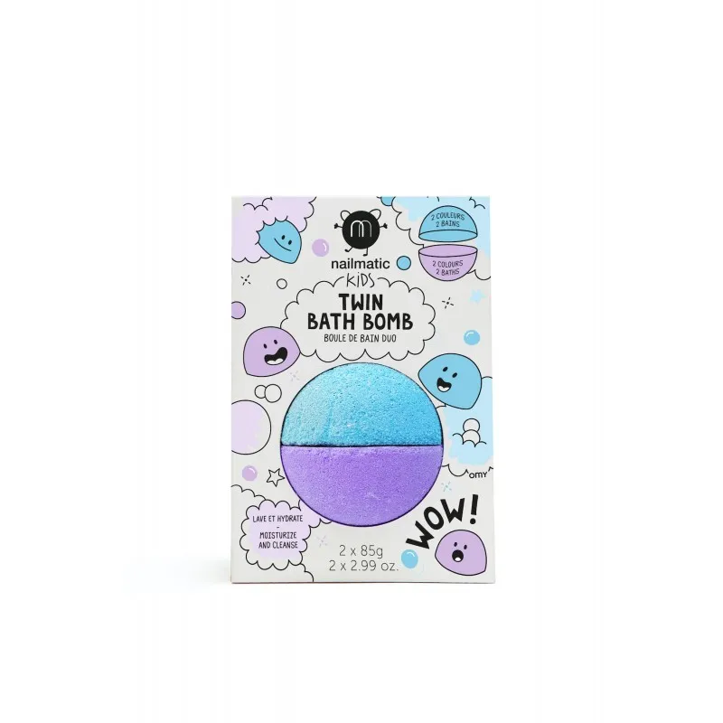 nailmatic kids blue and violet bath bomb twin