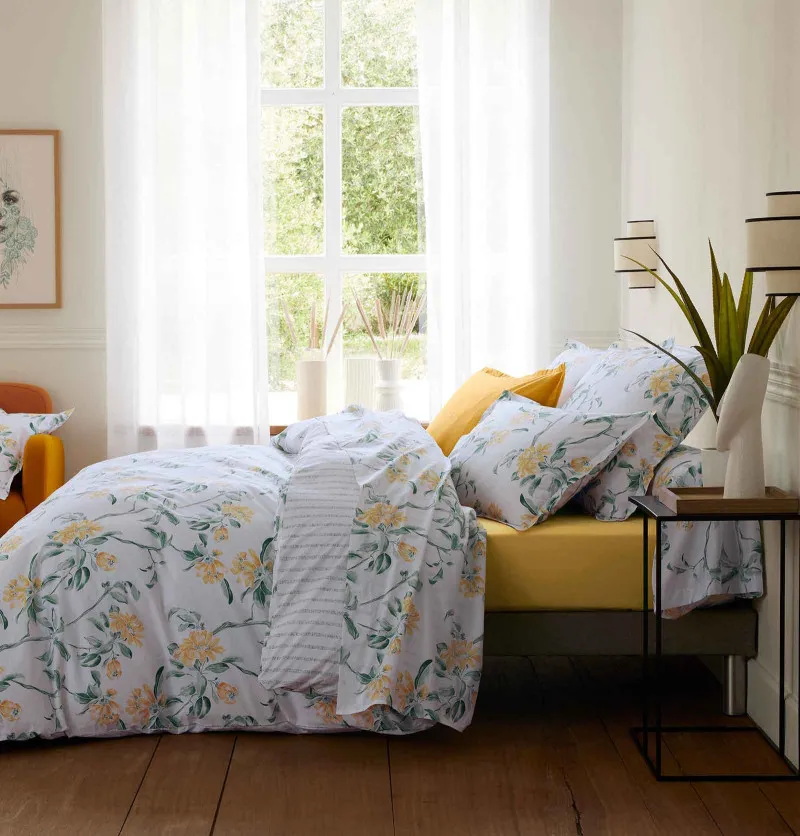 Parure de lit percale Elena ambre