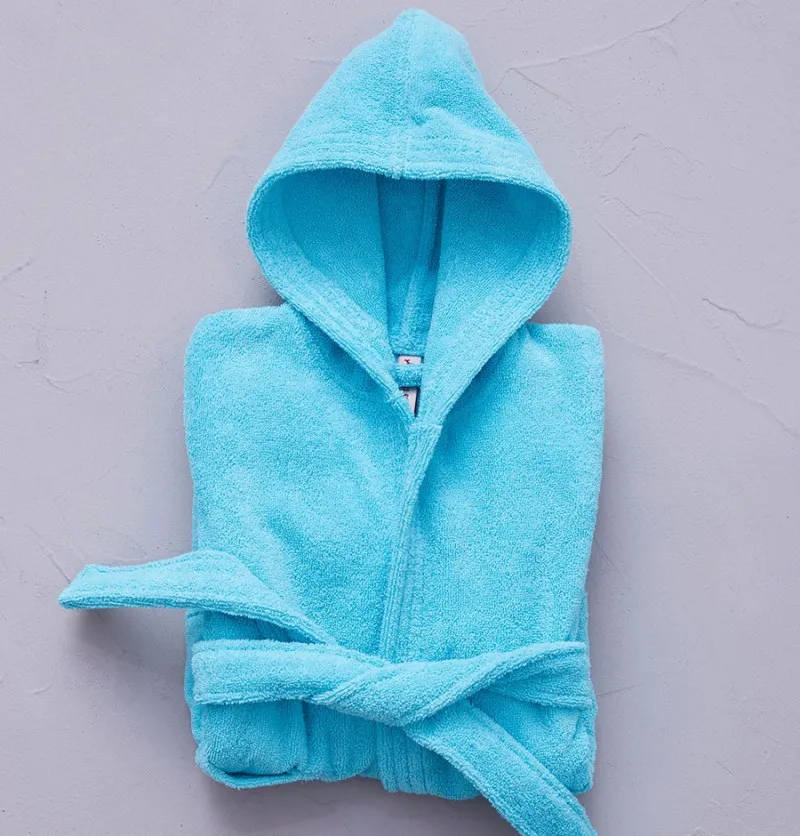 Peignoir enfant à capuche 450g/m² Basique sky
