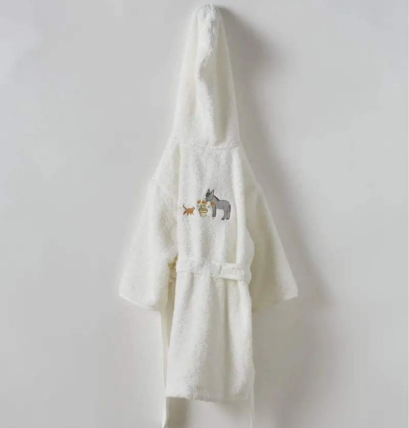 Peignoir enfant capuche Eugène et Gribouille