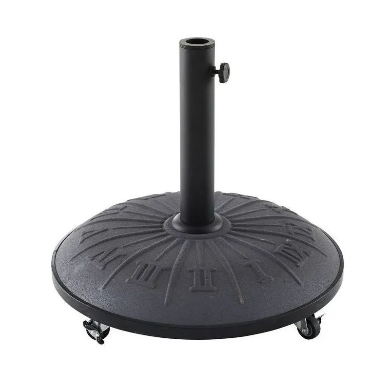 Pied de parasol cadran solaire 25 kg Hespéride gris