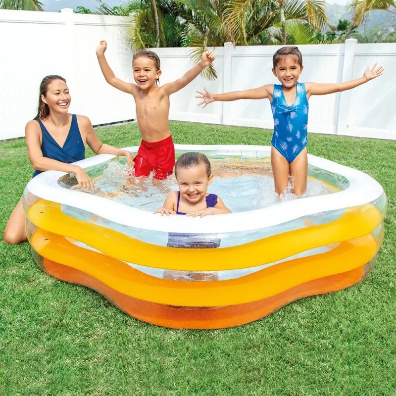 Piscine enfant forme étoile orange Intex