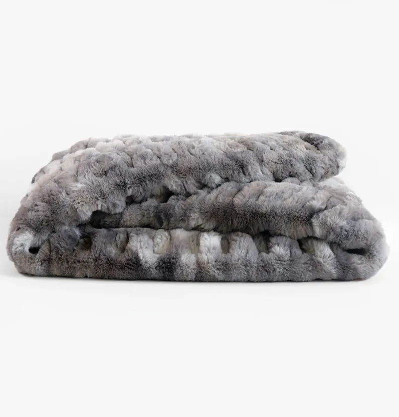 Plaid fausse fourrure Zibeline angora