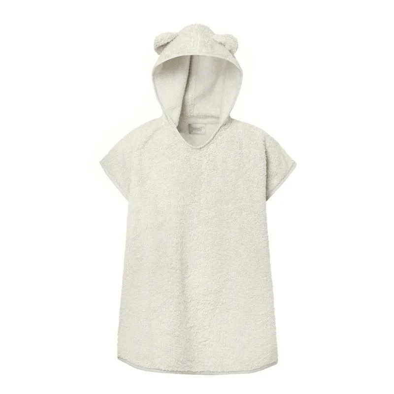 poncho baño teddy terry ivory