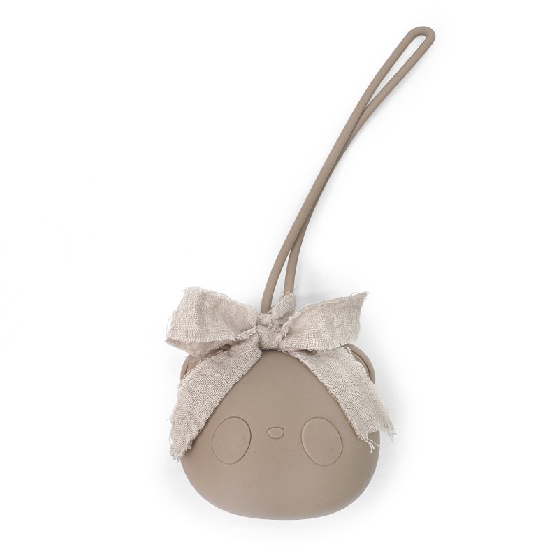 porte-tétine silicone teddy beige