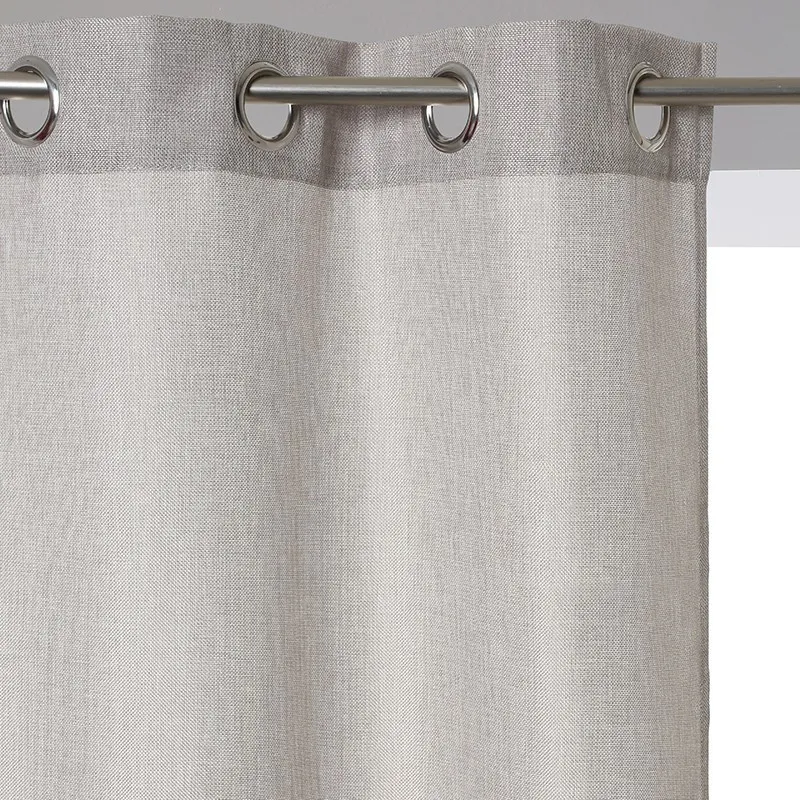 Rideau look jute 140x260 cm gris Atmosphera