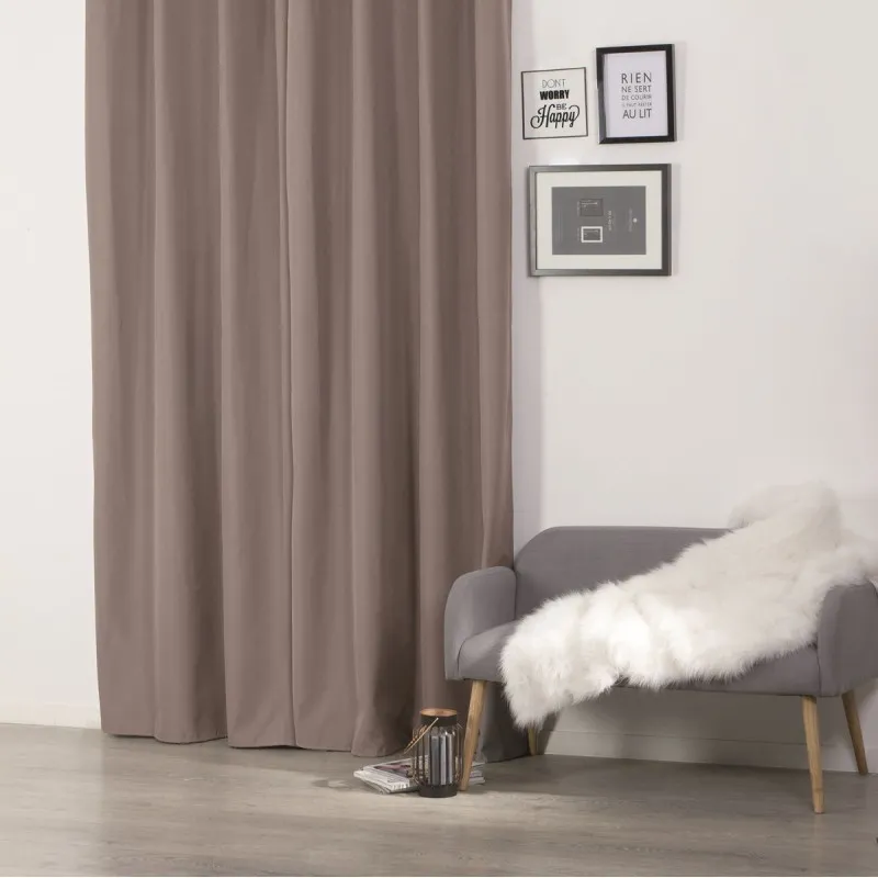 Rideau 140x260cm isolant taupe Atmosphera