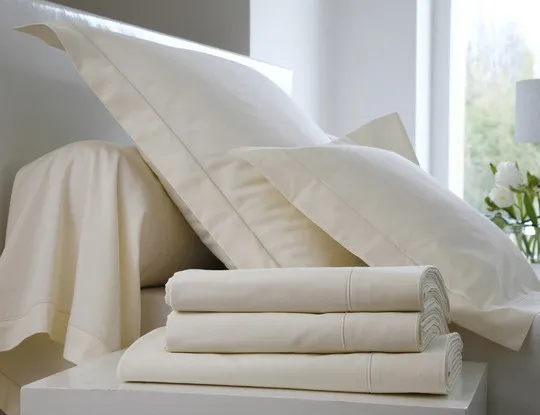 Drap Plat Satin de Coton Blanc des Vosges