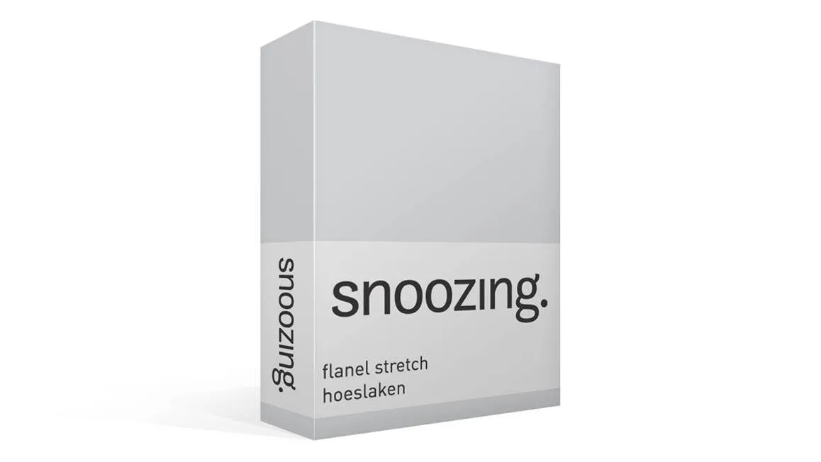 Snoozing drap-housse flanelle stretch gris