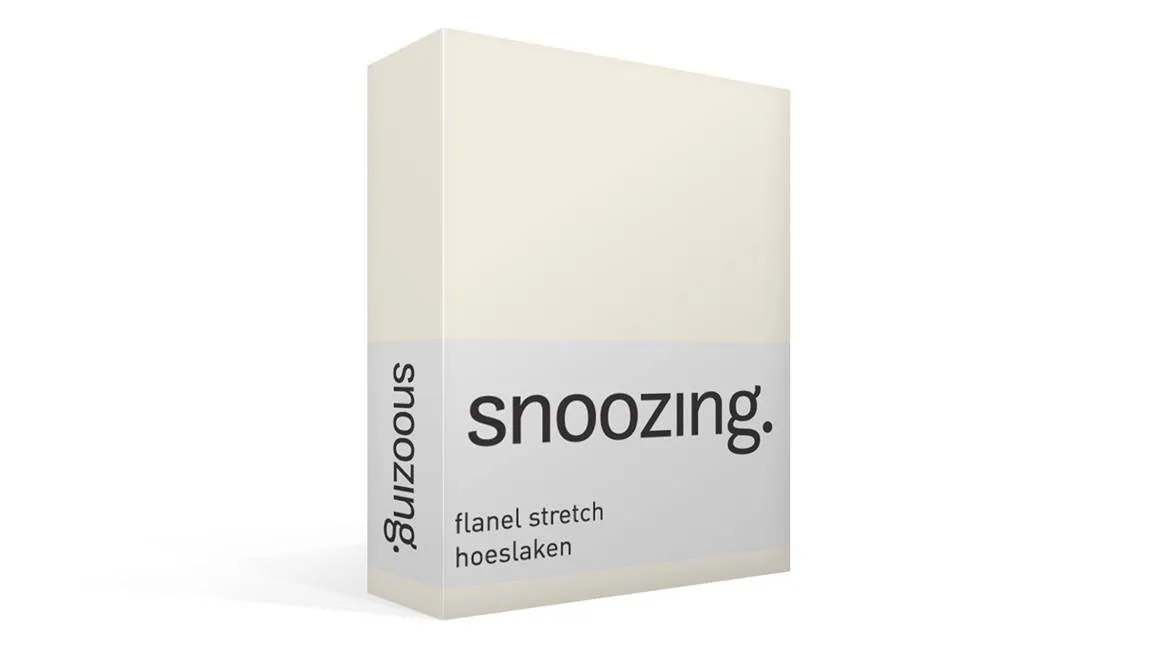 Snoozing drap-housse flanelle stretch ivoire