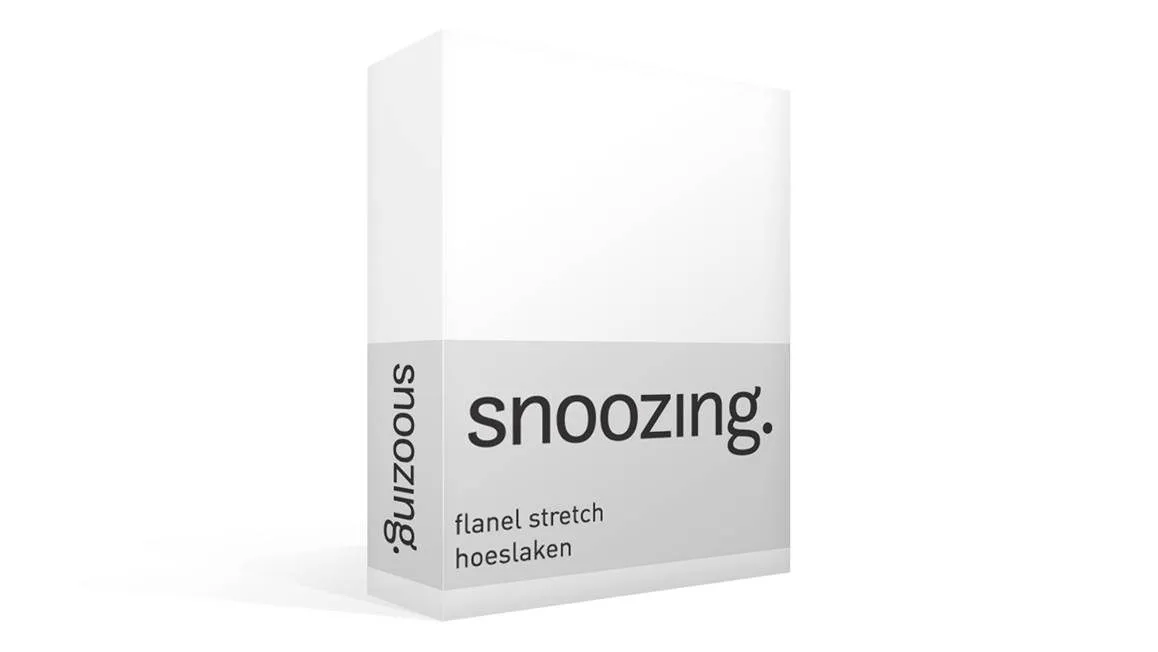 Snoozing drap-housse flanelle stretch blanc