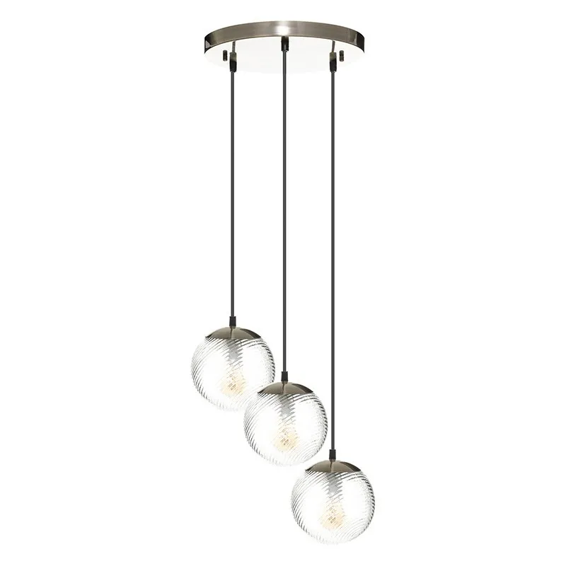 Suspension x3 boule en verre Night Atmosphera