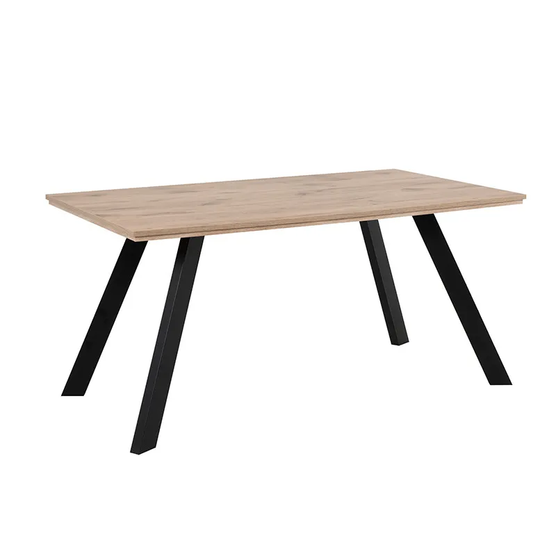 Table à manger 160 x 90 cm pieds métal inclinés Konstanz