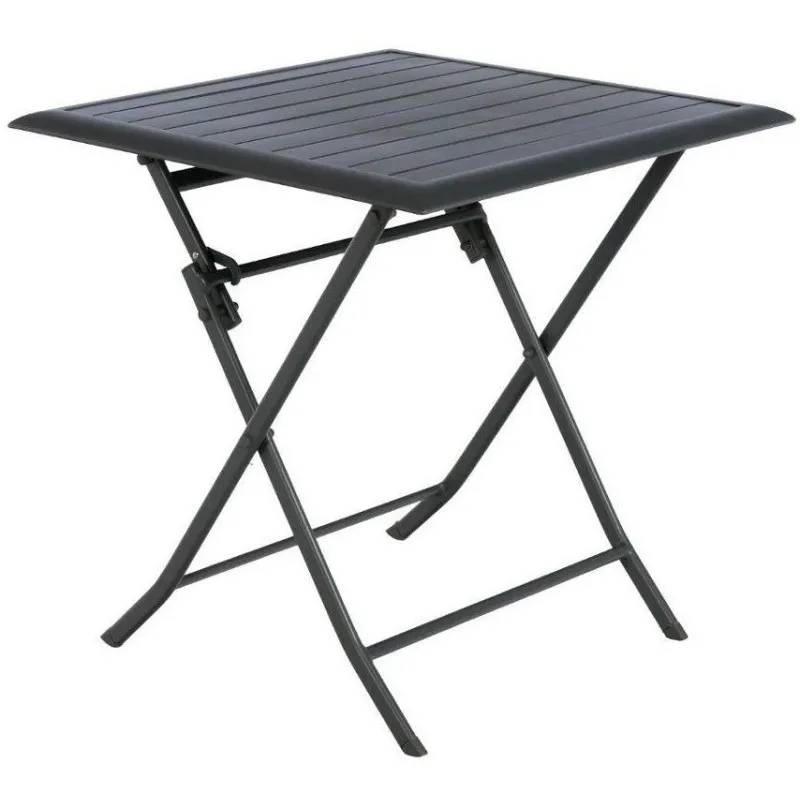 Table alu pliante Azua 2 places graphite Hespéride