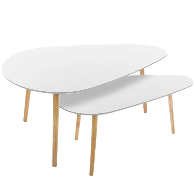 Table basse Miléo Blanc X2 Atmosphera
