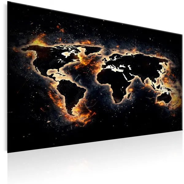 Tableau Cartes du monde Fiery World