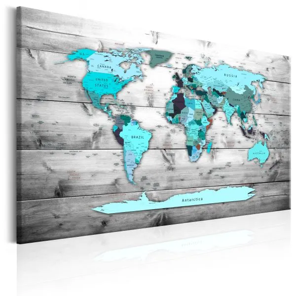 Tableau Cartes du monde World Map: Blue World